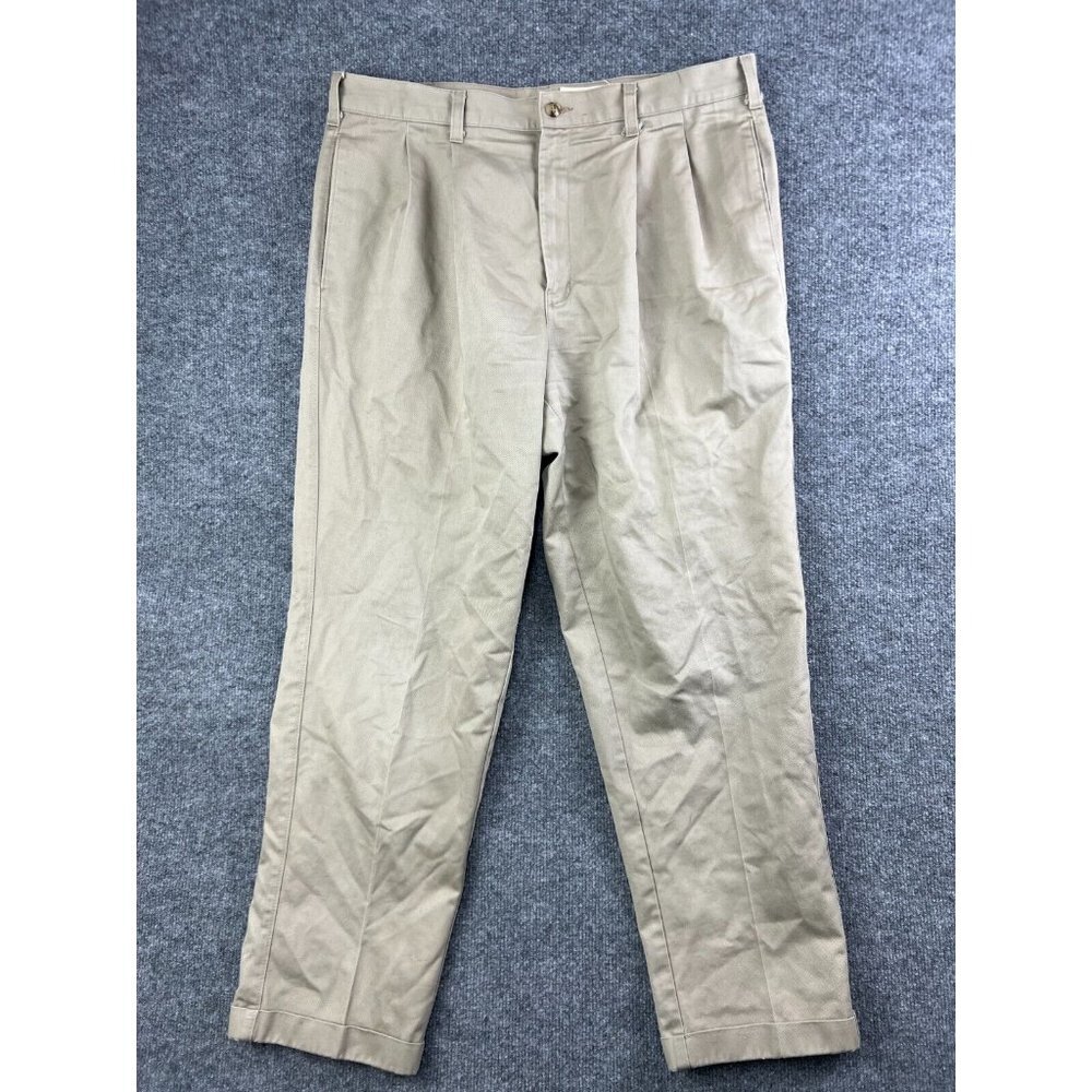 Vintage Eddie Bauer Chino Pants Men's 38x30 Khaki Wrinkle Resistant